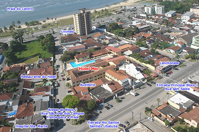 Localização do Hotel Mar Caraguatatuba